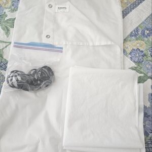 Sonoma White Bathroom Curtain Set Approx 68x68"